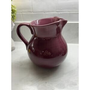 Hausen Ware Purple Speckled Ceramic Pitcher